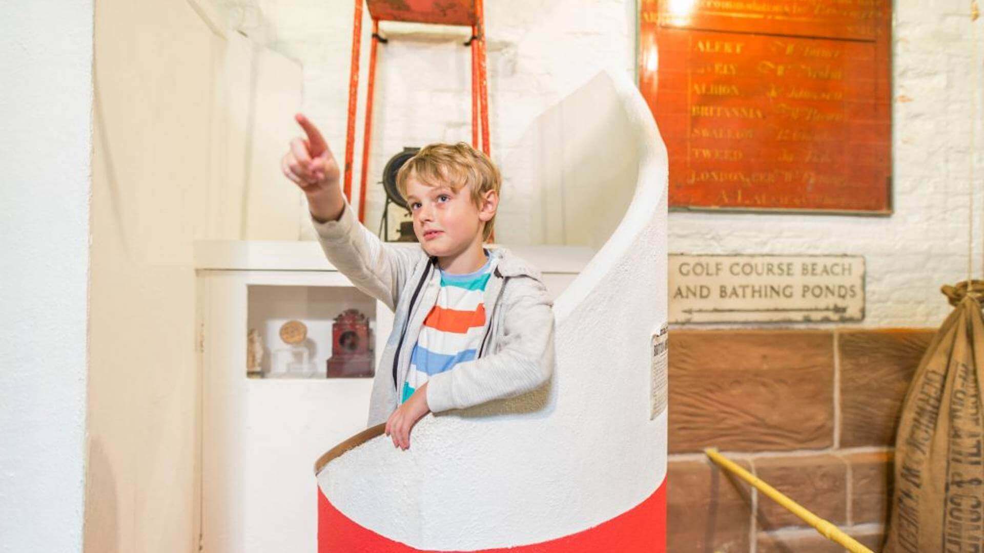 Boy enjoys Berwick Museum