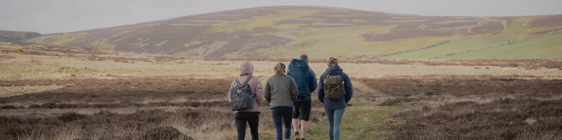 Hikers in the Cheviots